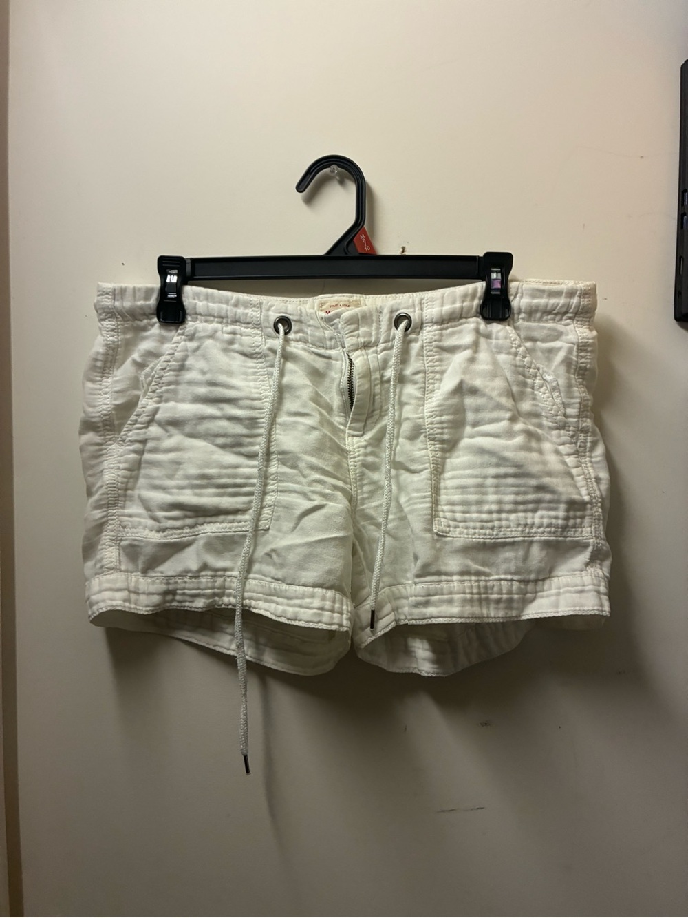 Mossimo Supply Co. White Drawstring Cargo Shorts